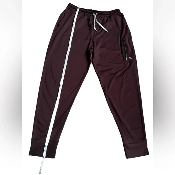 Vuori Performance Sweatpants Mens S RedActivewear Drawstring Zipper Joggers - Picture 5 of 10